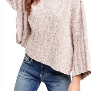 Free People Good Day Oversized Crop Pullover Off Shoulder Scoop Neck Sweater
